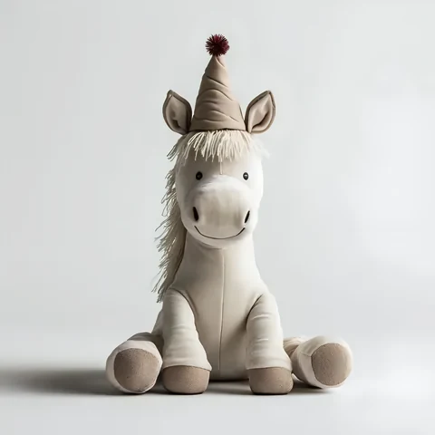 Knitted horse plush