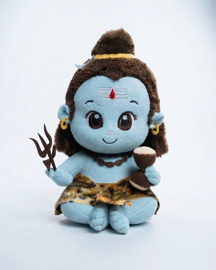 Custom Lord Shiva plush toy with trishul and damru