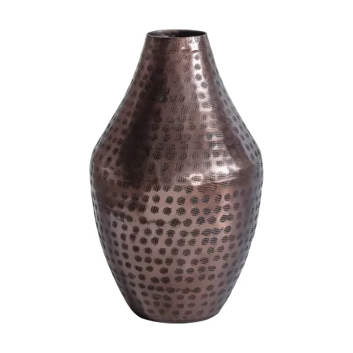 Hammered antique bronze vase